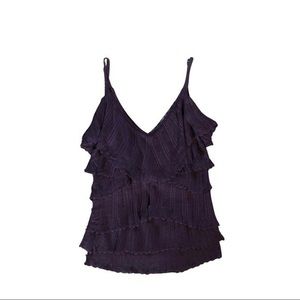 Falls Vintage Deep Purple Silk Blouse